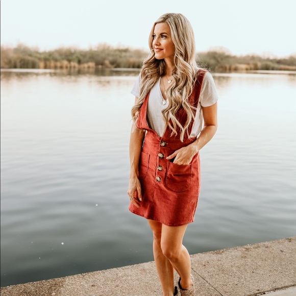 Corduroy Button Front Jumper, Vintage Rose - Picture 3 of 12